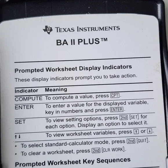 Texas Instruments BA II Plus Financial Calculator Business Analyst With Case - Picture 8 of 12